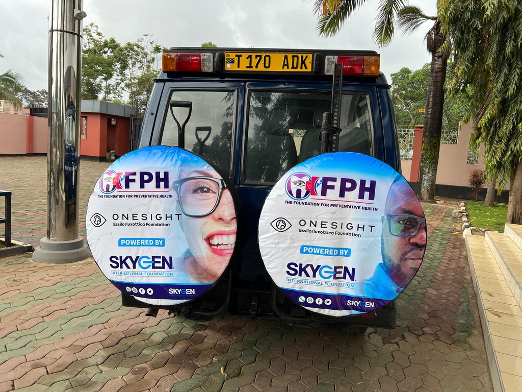A branded FPH outreach vehicle used to carry people and equipment between field locations